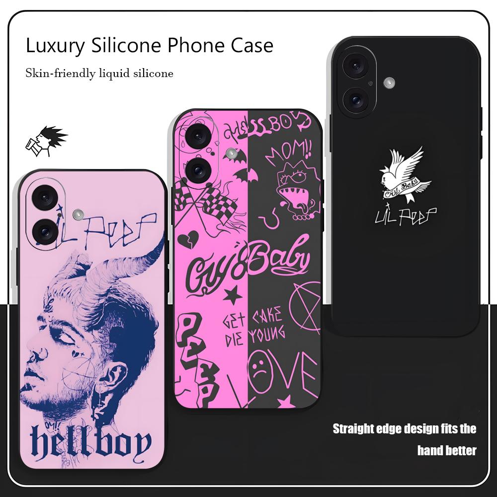 X Phone Accessories - Cover Morbida Nera Antiurto L-Lil Peep