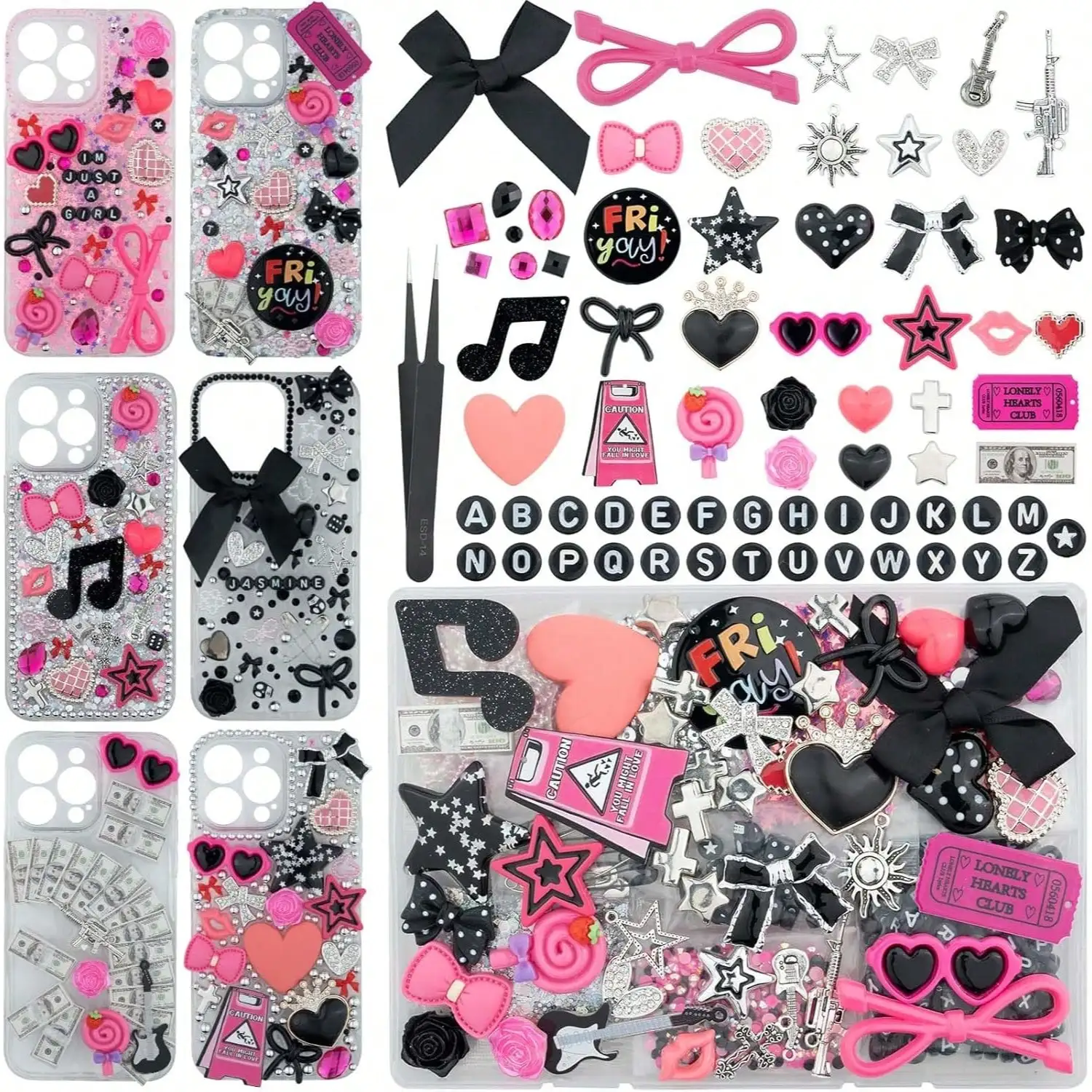 Phone Accessories Kit - Kit di 1050 ciondoli per custodie
