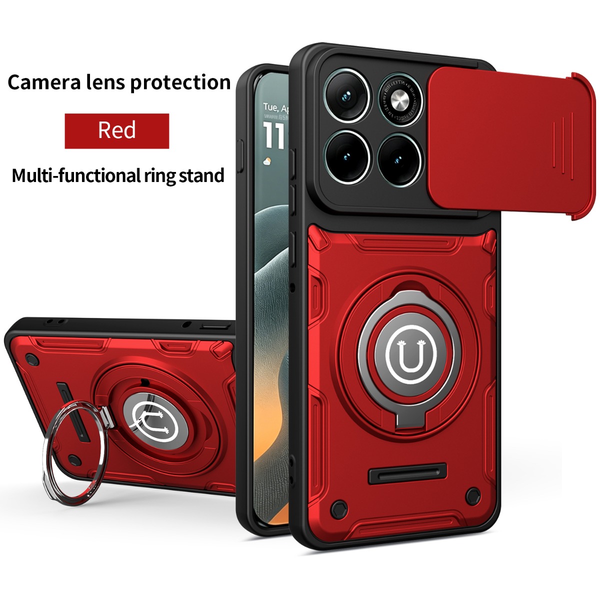 Phone Ring Holder - Custodia Protettiva Antiurto con Anello di