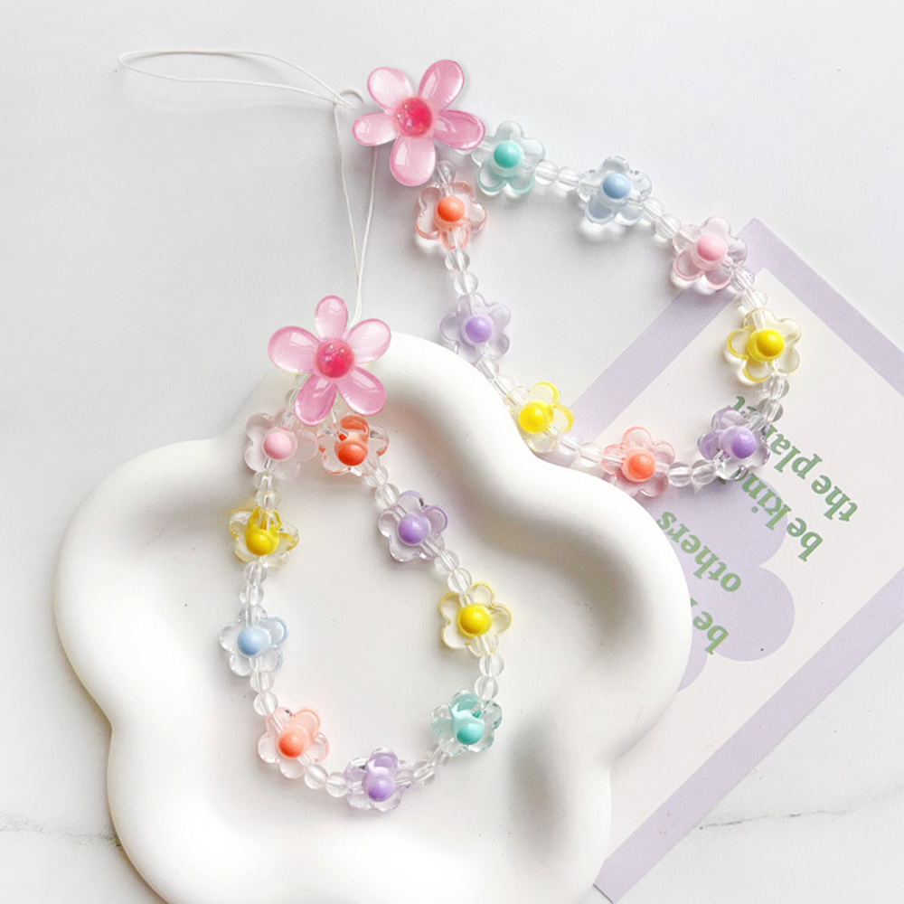 Phone Accessories Crochet - Perline colorate di fiori di sole