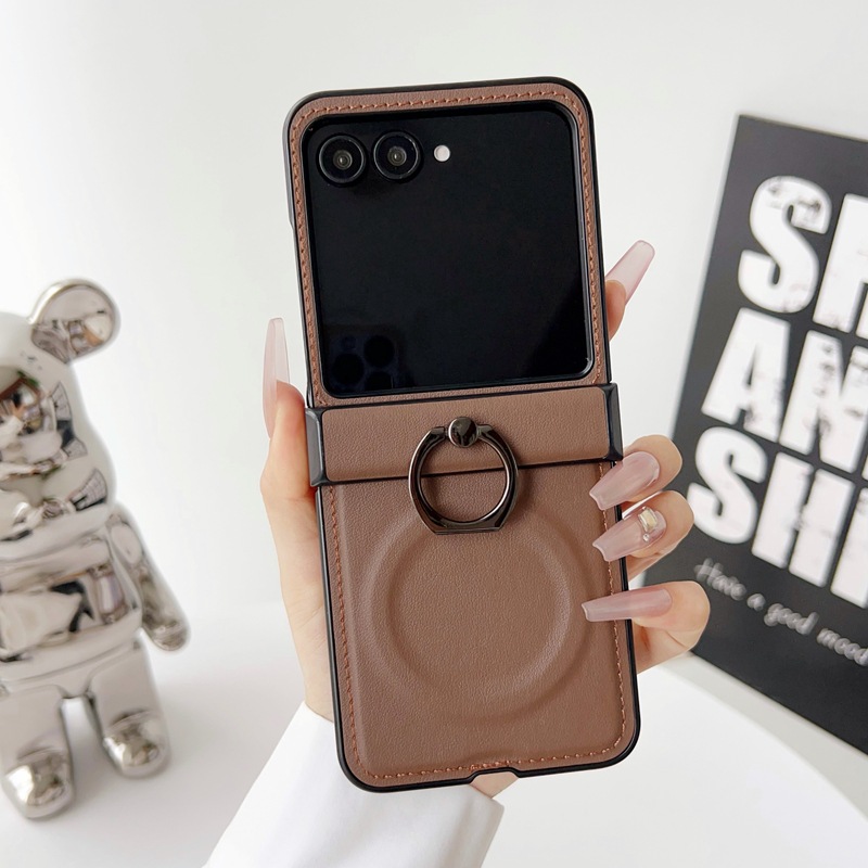 Phone Ring Holder - Custodia in pelle con anello rotante