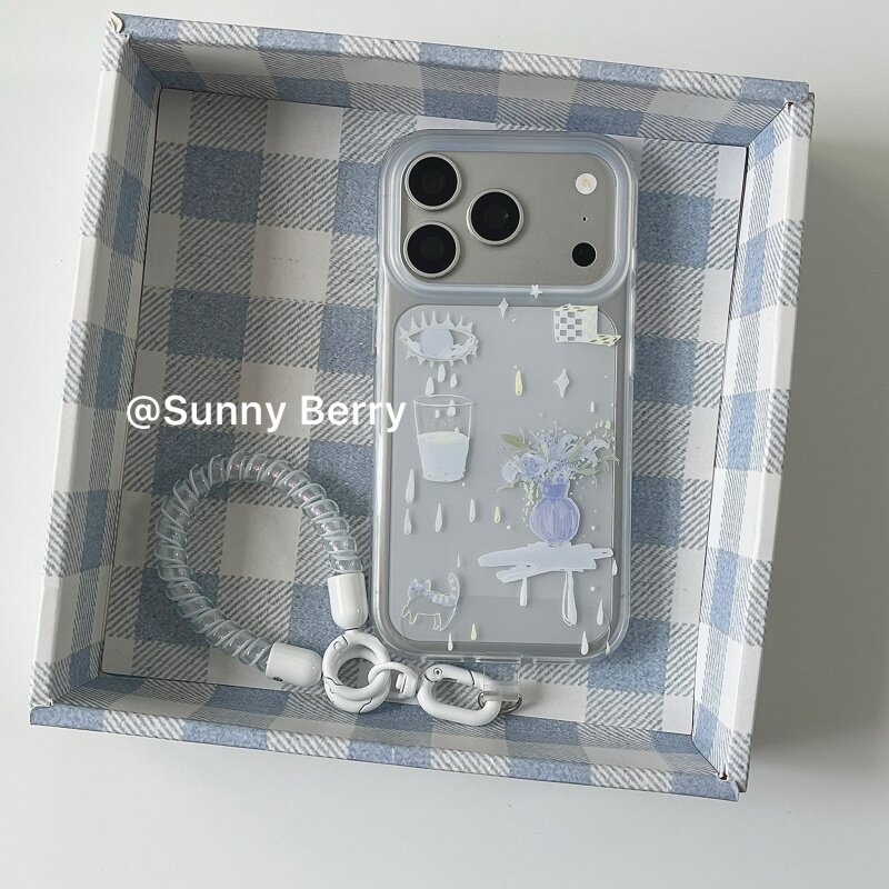 Y2K Phone Accessories - Custodia per telefono coreana con illustrazione