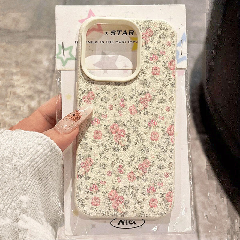 X Phone Accessories - Custodia morbida classica bianca floreale per