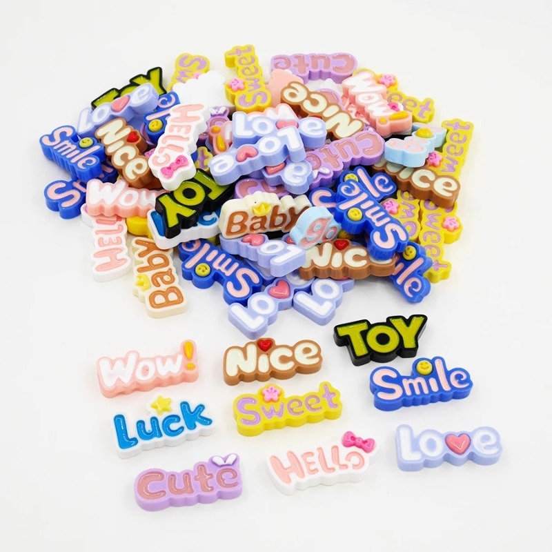10Pcs Cute Flat Back Wow Luck  - Phone Accessories Baby recensione e prezzo