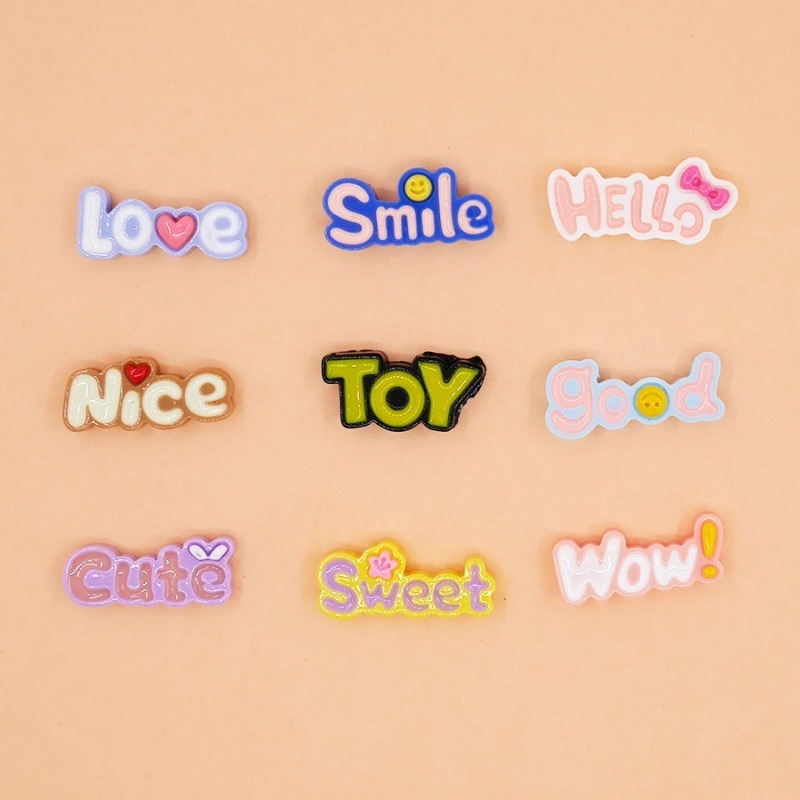 10Pcs Cute Flat Back Wow Luck  - Phone Accessories Baby recensione e prezzo