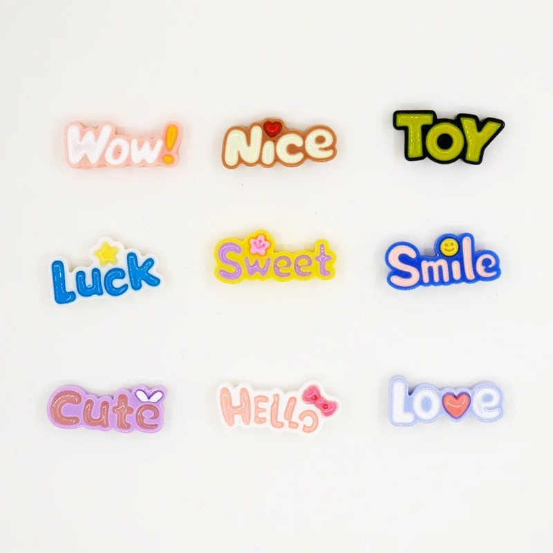 10Pcs Cute Flat Back Wow Luck  - Phone Accessories Baby recensione e prezzo